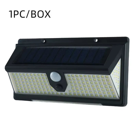 New 190 Light Red and Blue Warning Light Solar Wall Light Human Sensor Light Waterproof Garden Light Outdoor Light